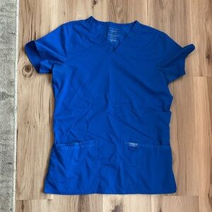 Cherokee Royal Blue V-Neck Scrub Top